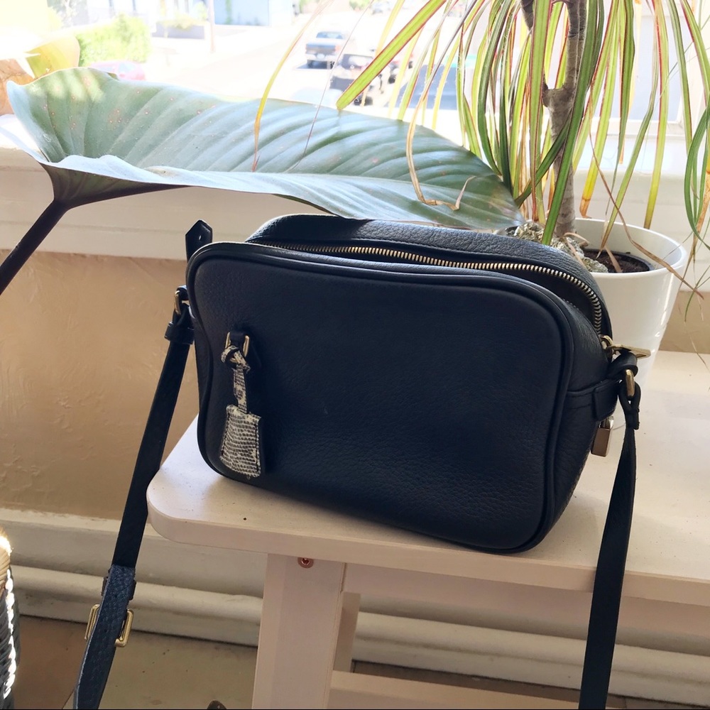 J. Crew signet leather bag